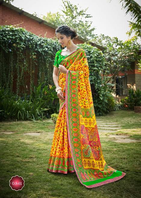 Shvetambar Ottapalam Silk New Fancy Linen Saree Collection